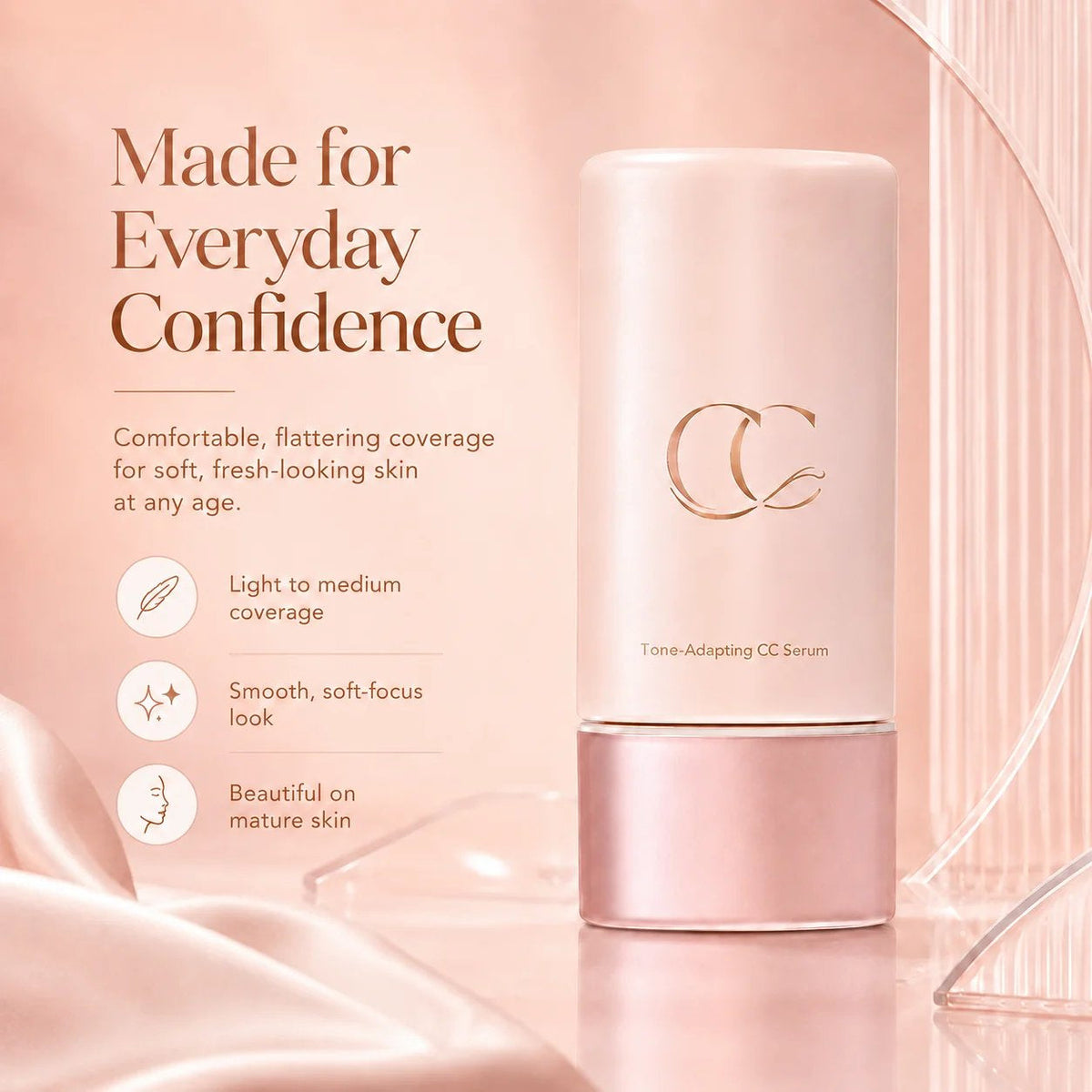 Lightweight Even-Tone CC Serum – Color Correcting & Mature Skin Friendly