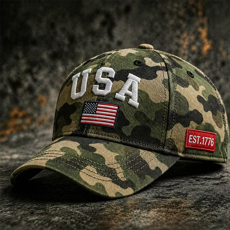 American Patriot Camo Cap Collection – Embroidered Edition