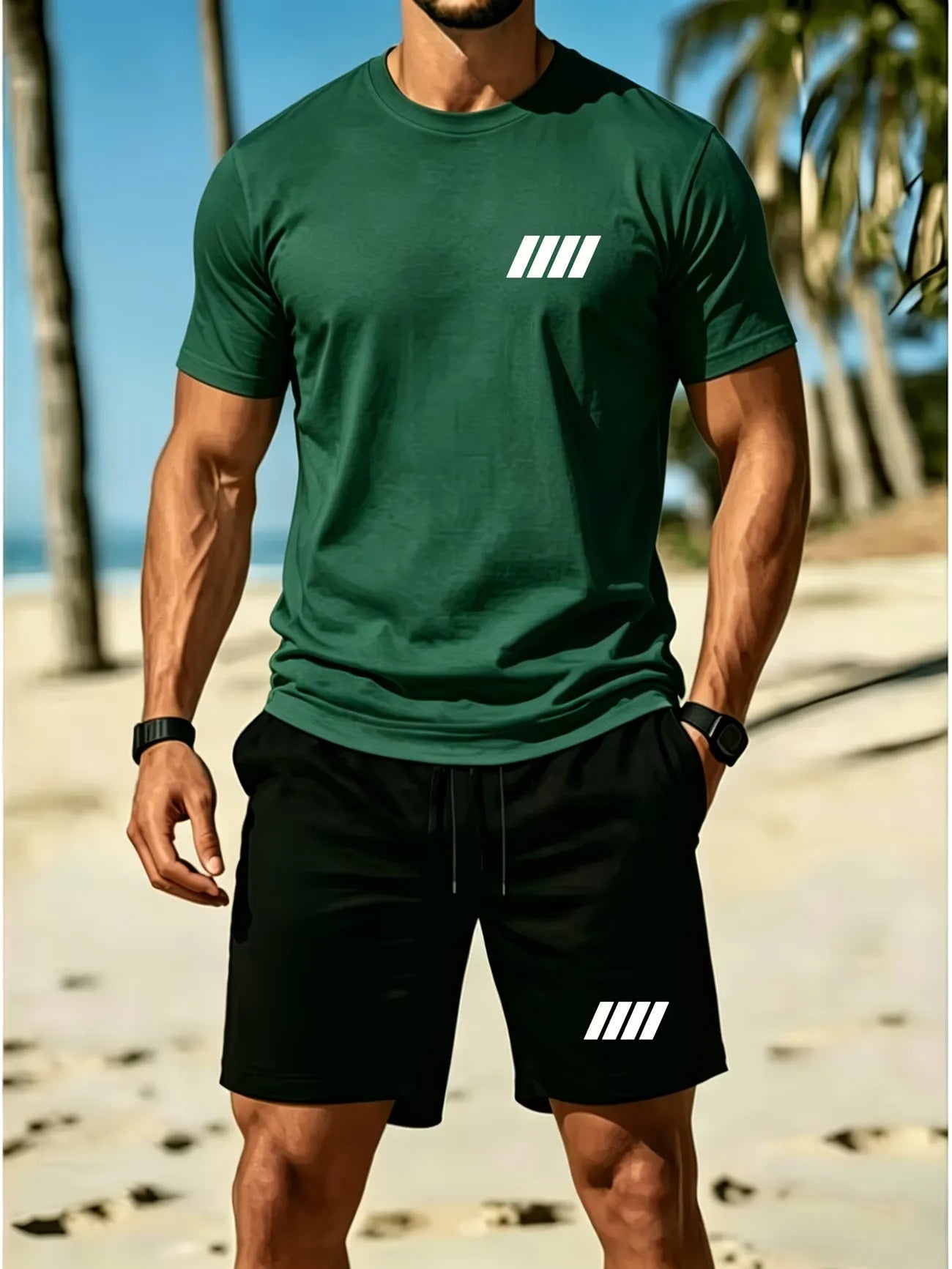 ⏰ Last day: 50% off! 🔥 Men's summer linen set with a polo shirt and shorts