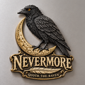 NEVERMORE Raven & Moon Fridge Magnet