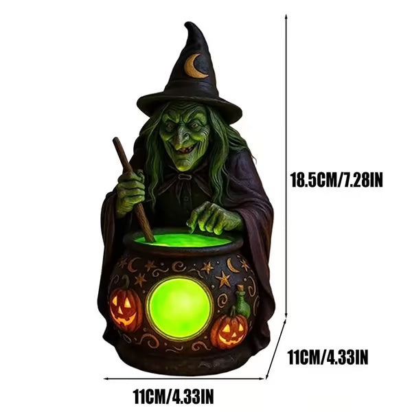 💥Early Bird Discount 53% OFF🏆Halloween Solar Witch Cauldron Garden Stake Light🧙
