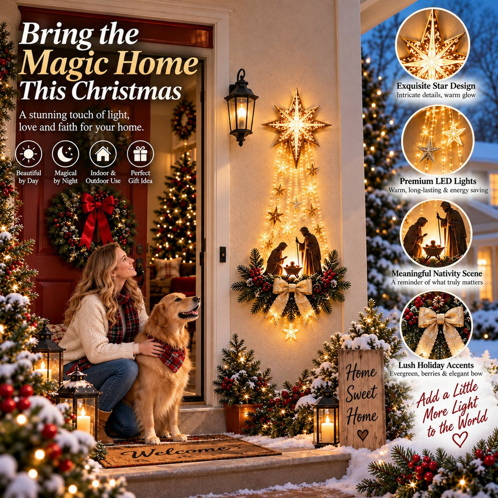 ✨ 49 % Rabatt auf die Krippen-Wandleuchte – warmer, goldener Schein für ein besinnliches Weihnachtsfest