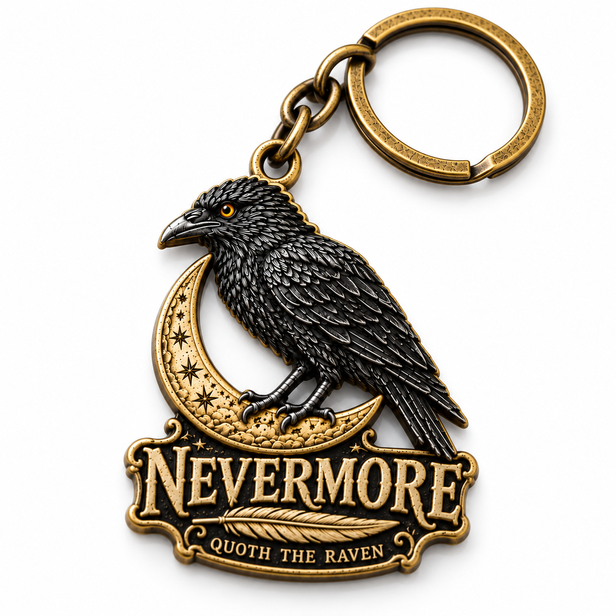 NEVERMORE Raven Vintage Keychain