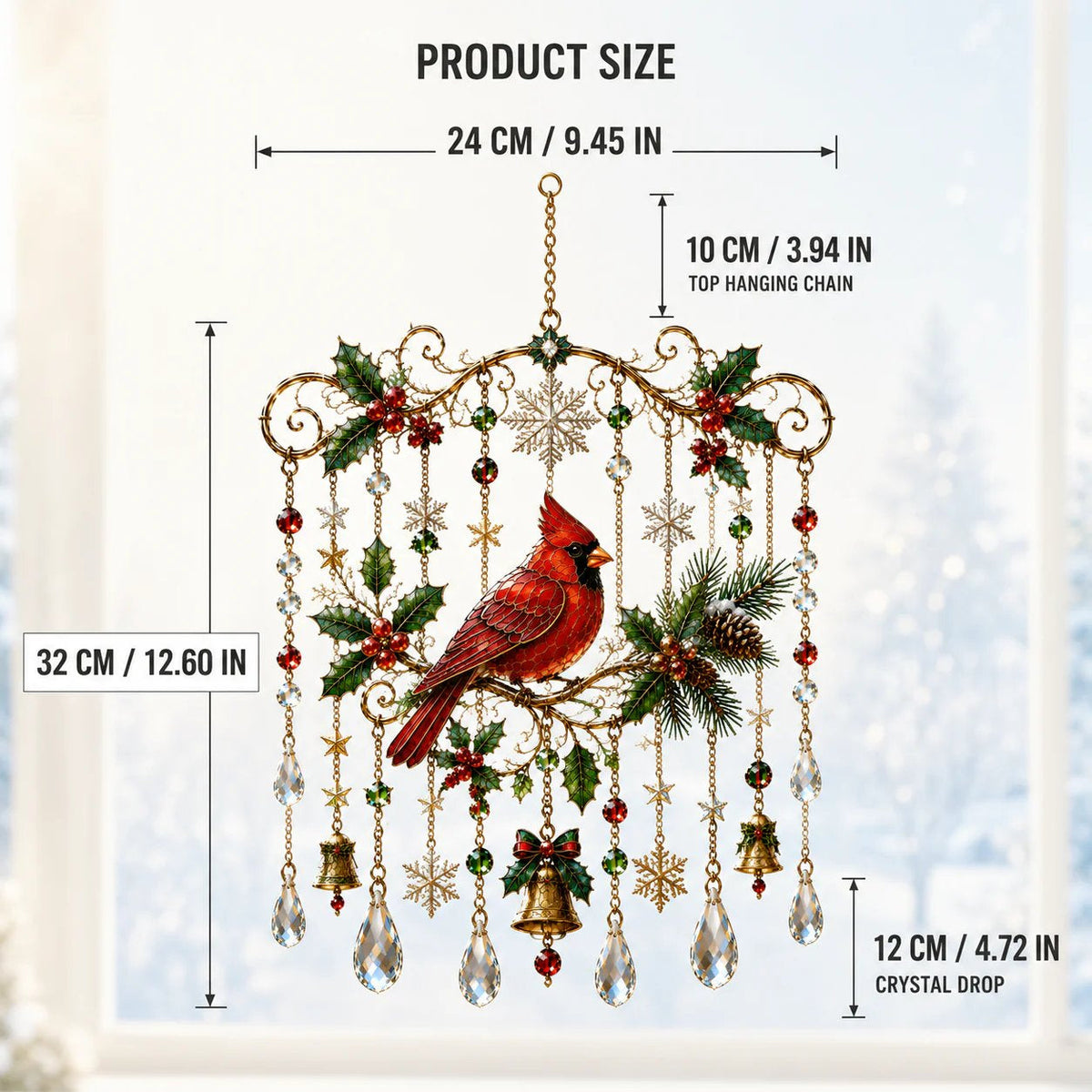 🔥Last Day 49% OFF - Handmade Christmas Stained Glass Window Hanging