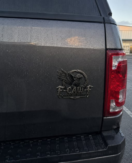 🦅 F-CAW-F "Midnight Edition" Metal Emblem - Premium Attitude Decal