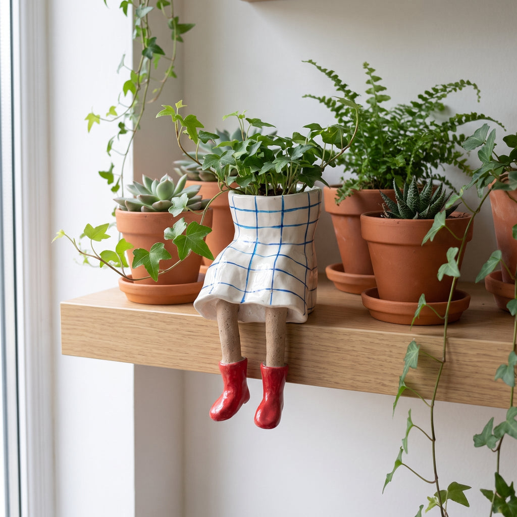 Handmade Dangling-Legs Plant Pot