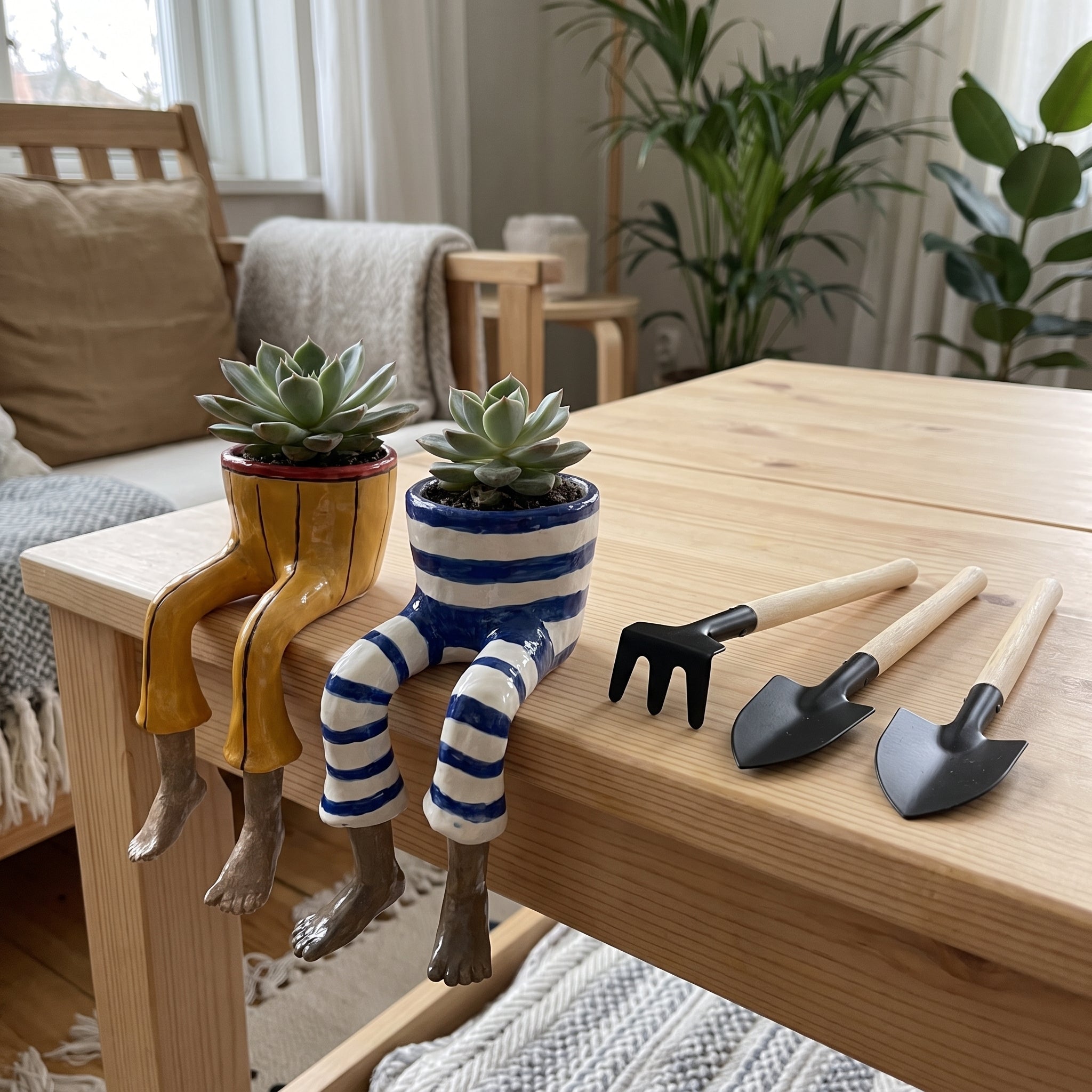 Handmade Dangling-Legs Plant Pot